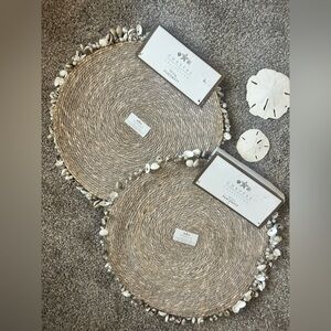 Coastal collection,bundle of two, NWT, Florida Style Placemat,with Shell Accents